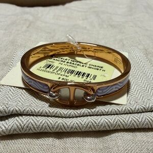 Hermes Gold and Silver Bangle Bracelet - mini clic chaine d'ancre